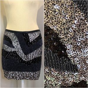 Holiday NYE Sequins Mini Skirt